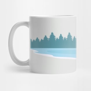 Lispe RV Camping Lake Pine Trees Mug